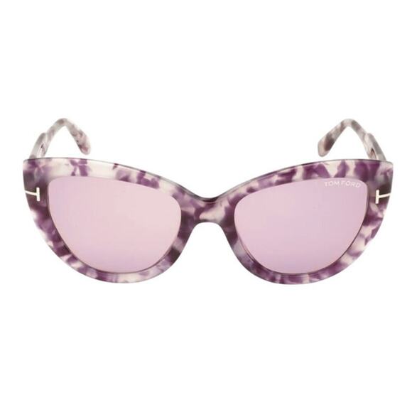 Tom Ford 55mm Cat Eye Sunglasses havana Violet - Picture 1 of 13